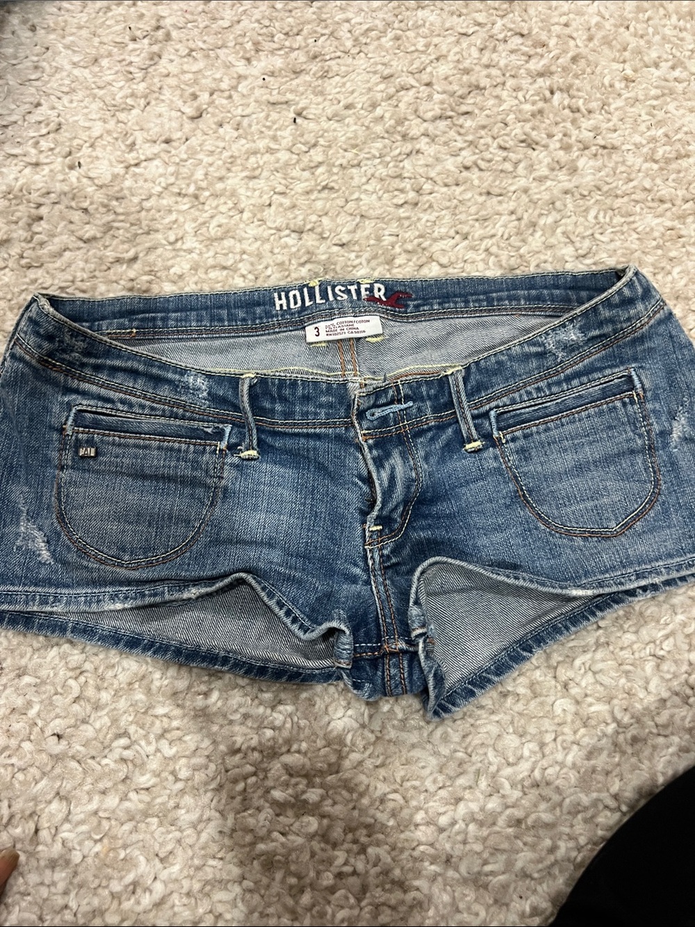 Y2K Hollister juniorBlue Distressed Denim Cutoff Shorts